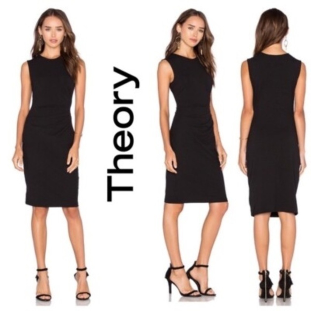 Theory Jorainna Black Mini Dress sz 2